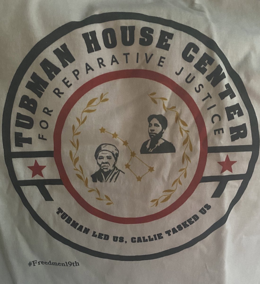 JusticeClaimPro's tweet photo. #ProtectJuneteenth You have to be a Comrade to own this T-shirt. We are not for sale down to our gear. #TubmanLedUs #CallieTaskedUs #Freedmen19th  https://t.co/nx9zmn3nQ8 https://t.co/WvqDnRLefj