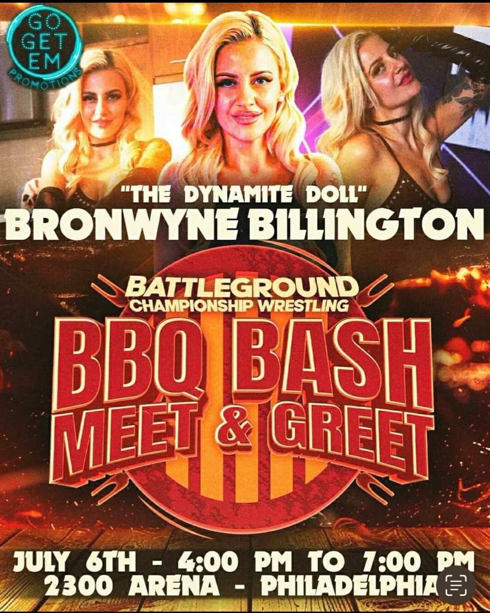 Dynamitedoll84's tweet photo. 3.5 weeks until Philly!!! I am beyond excited to be a part of these shows
π§¨πβ€οΈπΊπΈ #battlegroundchampionshipwrestling
#gogetempromotions
#DynamiteDoll
#Dynamitekid
#Herosofthespectrum
#Philly
#4thofJulyweekend https://t.co/QOVOgPRYQK
