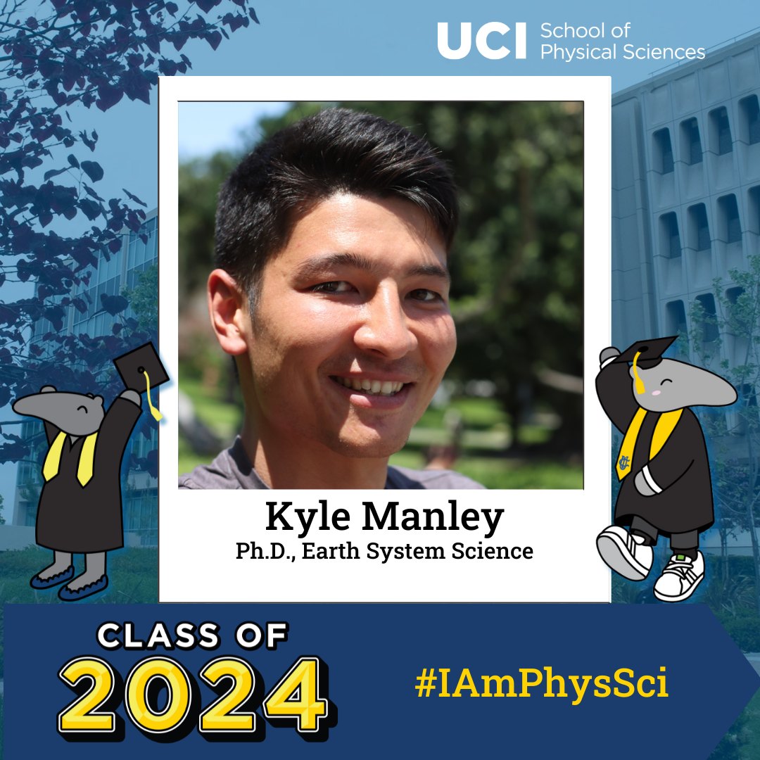 uciess's tweet image. #IamPhysSci Kyle Manley, Ph.D. in Earth System Science 🎓studies the intangible benefits we receive from nature that we will lose in the face of climate change, hoping that measuring those losses could help guide effective climate change solutions.
 ps.uci.edu/news/3123