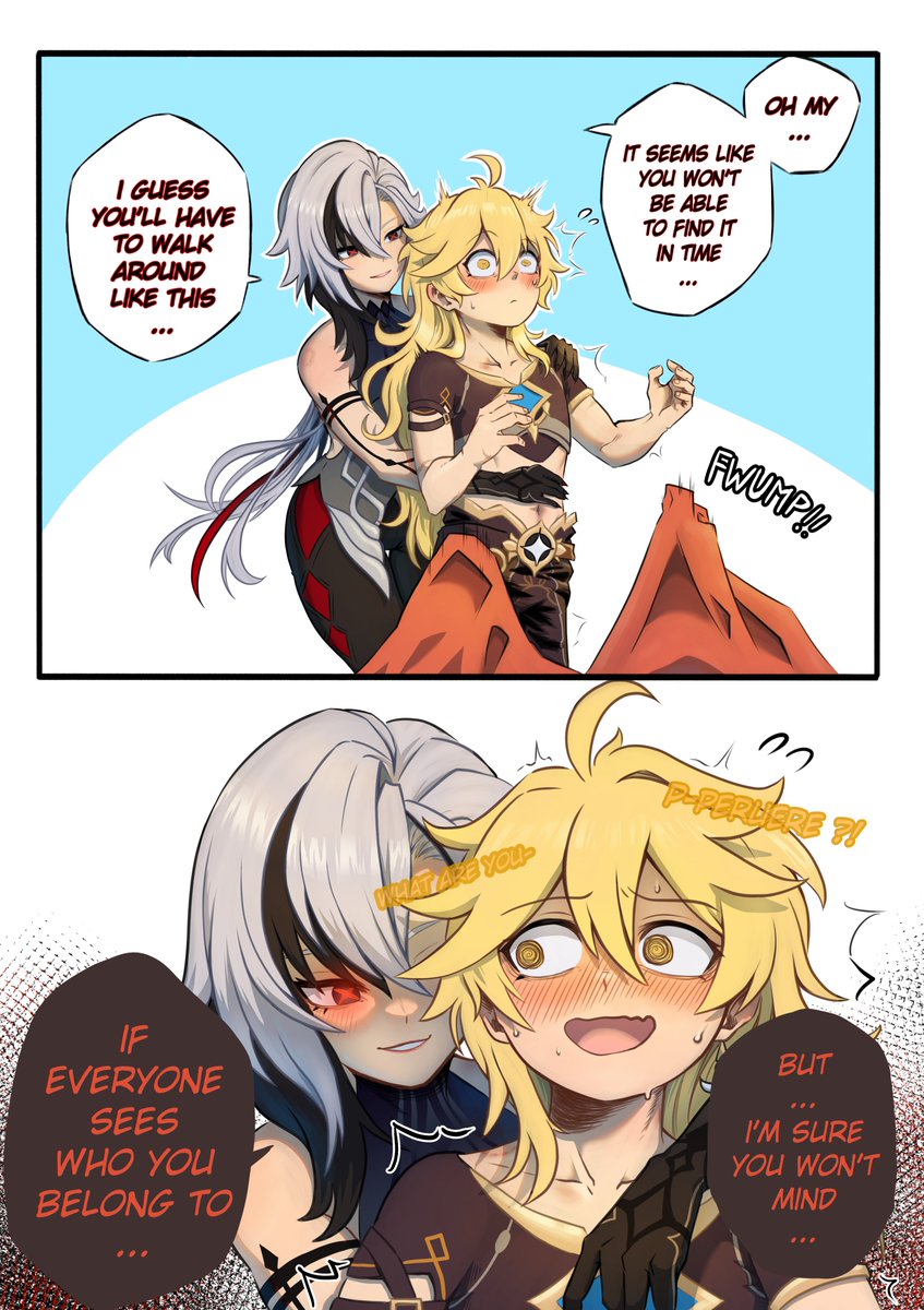 tomytobk's tweet image. #arlether // #aecchino comic

&quot;the missing scarf&quot;

#Aether #Arlecchino #GenshinImpact #原神 #Genshin #aetherxarlecchino #空