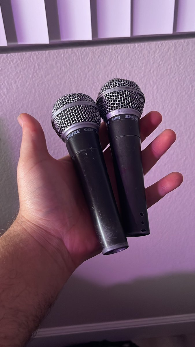 LordMcBoss's tweet photo. @NWmentality_9 @mamachubbzx Shure SM58’s are good starting point I’d say. Reliable, durable and relatively affordable. https://t.co/ZixnQ6pJmH