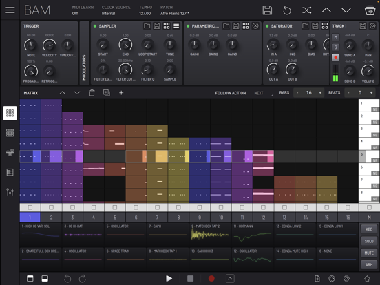 synthyfrog's tweet photo. BAM - Beat Maker &amp; Music Maker (iPad) price drop: $24.99 -> $8.99 ($16.00 discount) https://t.co/cVJTfrSoQj https://t.co/MWd9dRu9rD More musician apps, updates, price drops at https://t.co/gI4n0NRLXs #AUv3 #iOSDAW #MusicProduction #SoundDesign https://t.co/L4RZkvxlHl