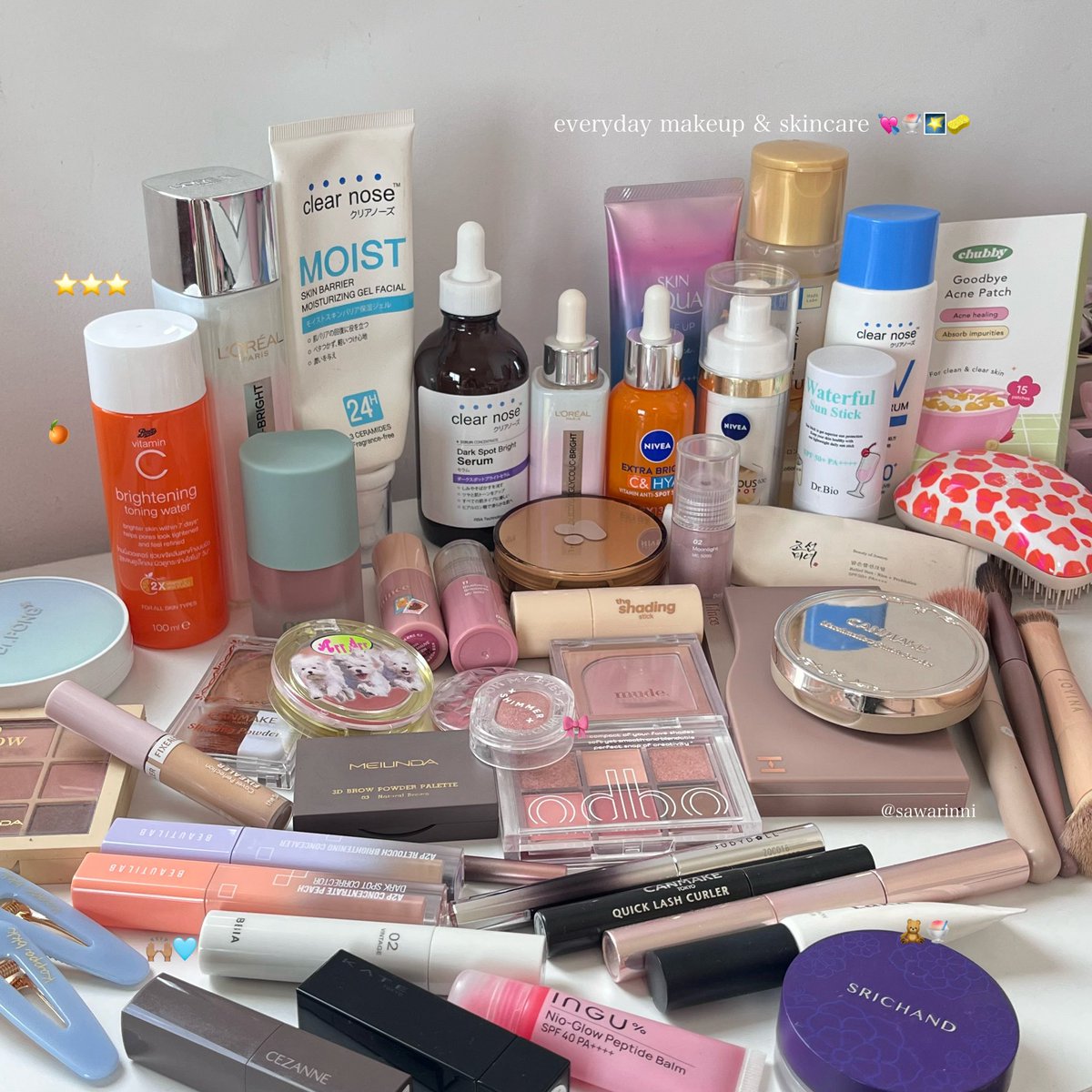 เธรดนี้เรามารวม everyday makeup &amp; skincare ราคาหลักร้อยย ผิวสวยเมคอัพฉ่ำแบบราคาต่ำพัน ใช้ได้ทุกวัน 🌷🧼🍊🤟🏽🧽