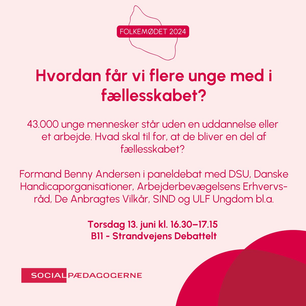 socialpaed's tweet photo. 💬🌞I dag går det løs #fmdk! Håber vi ses til:
👉 Faglighedsdysten kl. 13 i J5
👉 Hvordan får vi flere unge med i fællesskabet? Kl. 16.30 i B11 #dksocial #uddpol https://t.co/x4aCaGqbes