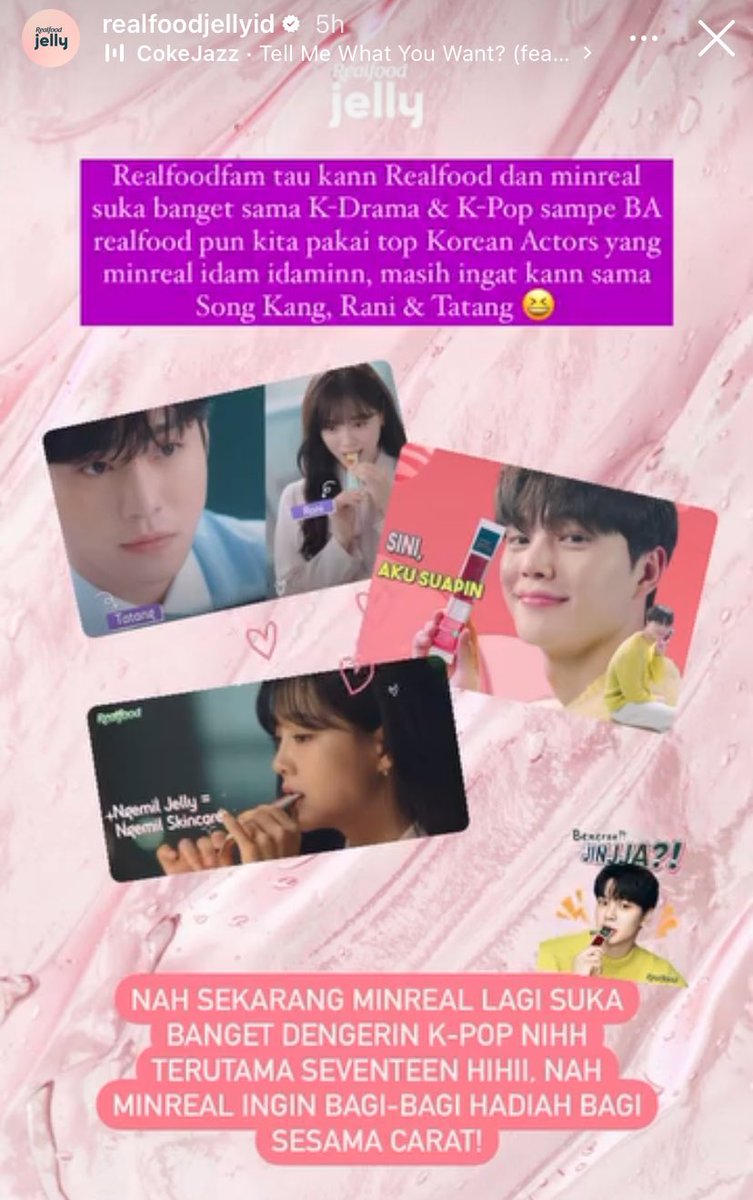 stitchver's tweet photo. SEVENTEEN SATSETSATSET GINI KALO MAU COLLAB SAMA BRAND INDO, MASA LANGSUNG JEBRET 3 BRAND?😭

chitato, indomilk, terus ini next realfood?

(free product yang samaan bareng member seventeen) ohhhhh🤡

semangat menabung carat ina https://t.co/Tcb6FJkM98