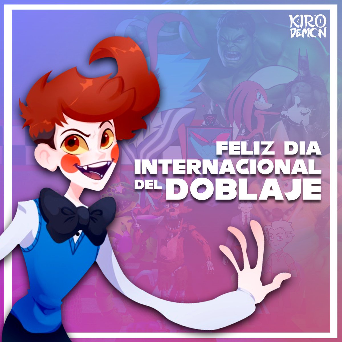 GaelKiro's tweet photo. ¡Feliz Día Internacional del Doblaje!

Hoy se cumplen 5 años desde que comencé a prepararme para esta hermosa disciplina. Aunque aún tengo mucho por aprender, quiero felicitar a todos mis compañeros y amigos por ser una inspiración y por ayudarme a llegar a donde estoy hoy. https://t.co/vUOuLJCYt7