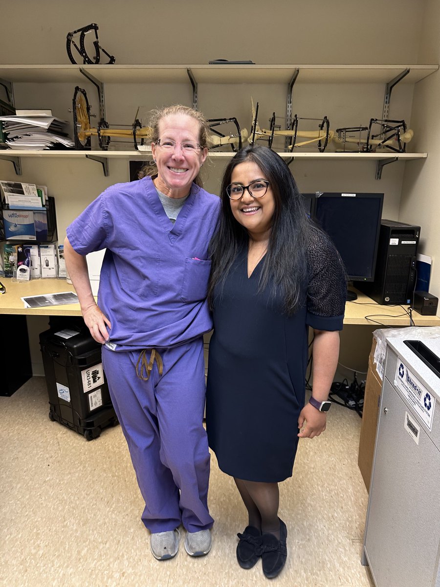 JanetConwayy's tweet photo. Hanging out with a deformity correction/bone infection kindred spirit from across the pond!!🙌🤗 It was great fun in clinic! Looking forward to many collaborations!👍@gagyspod @ektissingh @orthochimp @LimbLengthMD #deformitycorrection #llrs #orthotwitter https://t.co/4Tskr5NhsF
