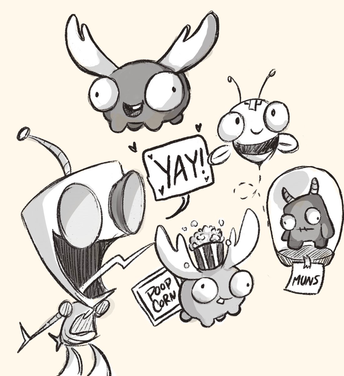 realizeren_art's tweet photo. Minimoose, GIR, &amp; friends! 
#invaderzim #minimoose #gir #digitalart #fanart https://t.co/NBxSVxPskI
