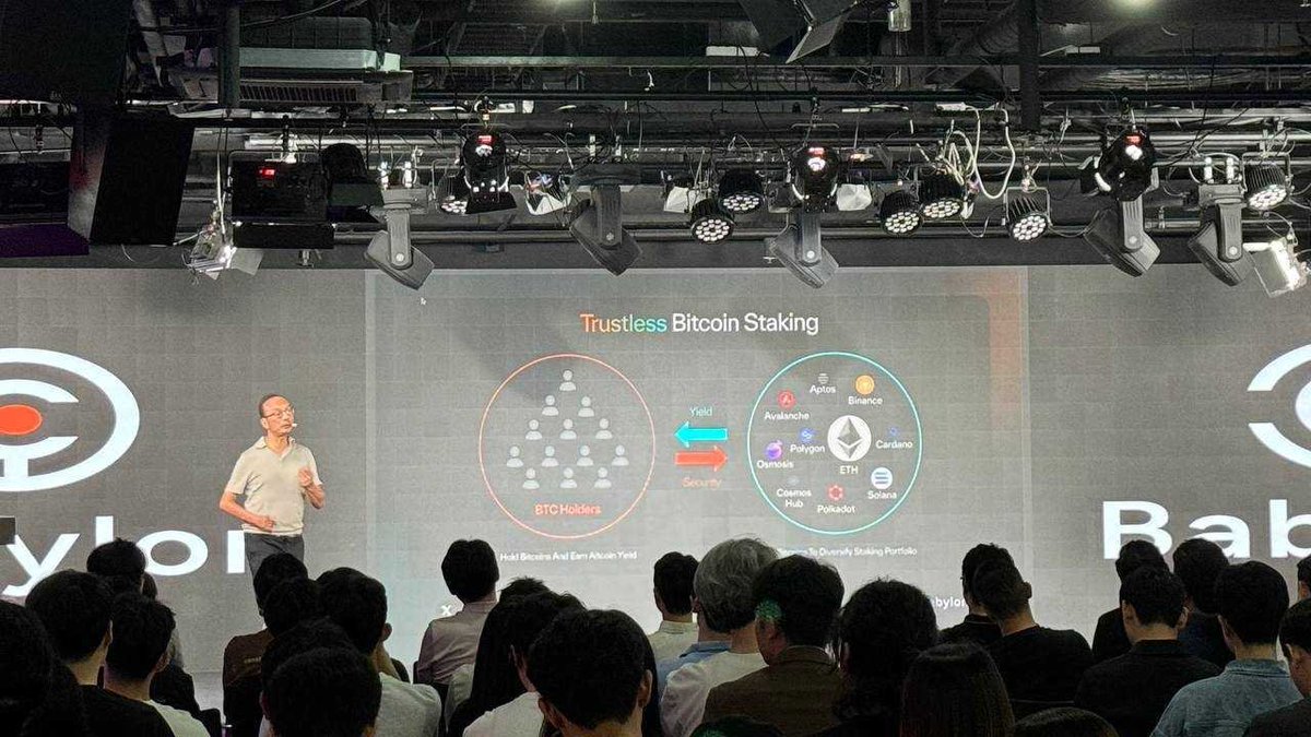 babylonlabs_io's tweet photo. The atmosphere at our South Korea 🇰🇷 meetup was filled with keen interest and wide-eyed curiosity as @dntse took trustless Bitcoin staking to the stage.

The Q&A session was lit 🔥

Thank you to all the passionate people who joined the event and made it a great success 🙏

And thanks to the sponsors @cryptoquant_com, @HanaNetwork, @B__Harvest, @0xMantle & event organizing supporter @HYPELABS_WEB3.
