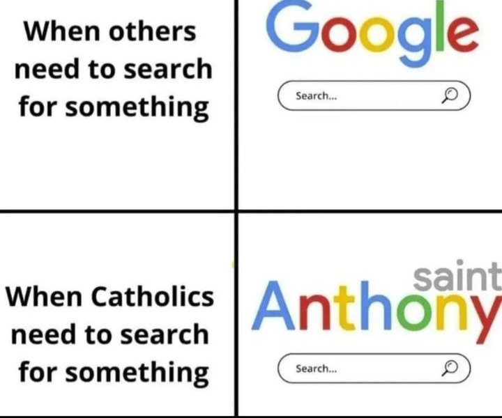 St. Anthony of Padua,finder of lost things, help us to find all that we have lost in the spiritual and temporal order.