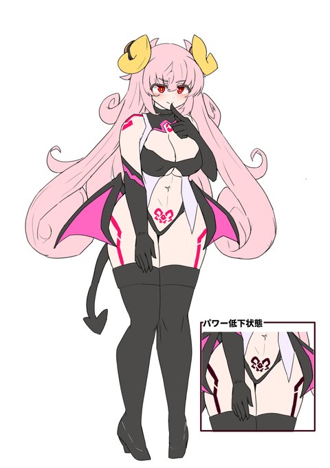 角の色とかいろいろ悩むけど
変身サキュバス少女はこんなかんじかな
というところ
名前はサキちゃんにしようかと思ったけど
もうちょっと考えます・・・ 