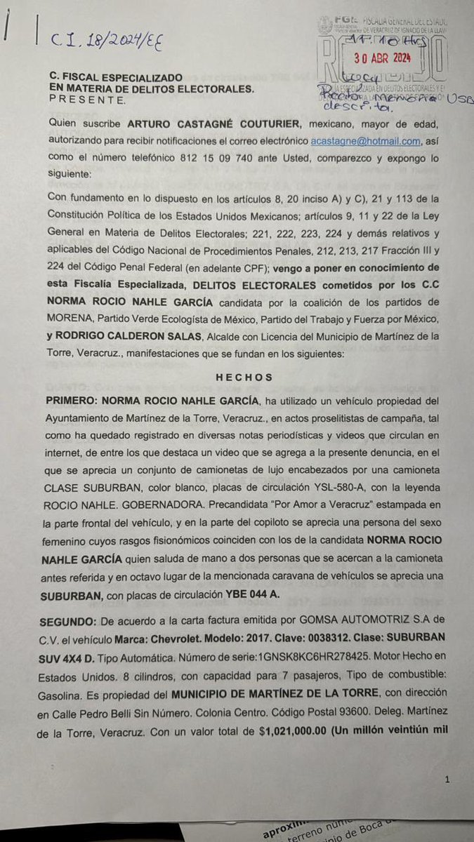 acastagne's tweet photo. Recordatorio para la @FGRMexico dos denuncias en contra de la señora @rocionahle 18 y 30 de Abril deben ser atendidas, en ellas demuestro con pruebas la compra de inmuebles con recursos de procedencia inexplicable, además de delitos en materia electoral motivos suficientes para su detención.

No quiero pensar que las dejaran dormir apostándole al olvido o que la señora tenga fuero, vivimos en un país de leyes y aquí estaré para recordárselos !!!