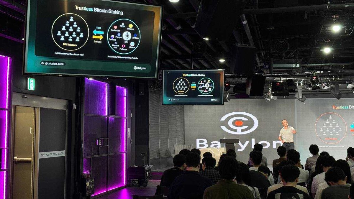 babylonlabs_io's tweet photo. The atmosphere at our South Korea 🇰🇷 meetup was filled with keen interest and wide-eyed curiosity as @dntse took trustless Bitcoin staking to the stage.

The Q&A session was lit 🔥

Thank you to all the passionate people who joined the event and made it a great success 🙏

And thanks to the sponsors @cryptoquant_com, @HanaNetwork, @B__Harvest, @0xMantle & event organizing supporter @HYPELABS_WEB3.