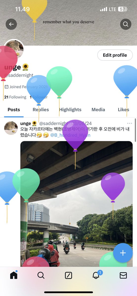 saddernight's tweet image. ih ada balonnya😍