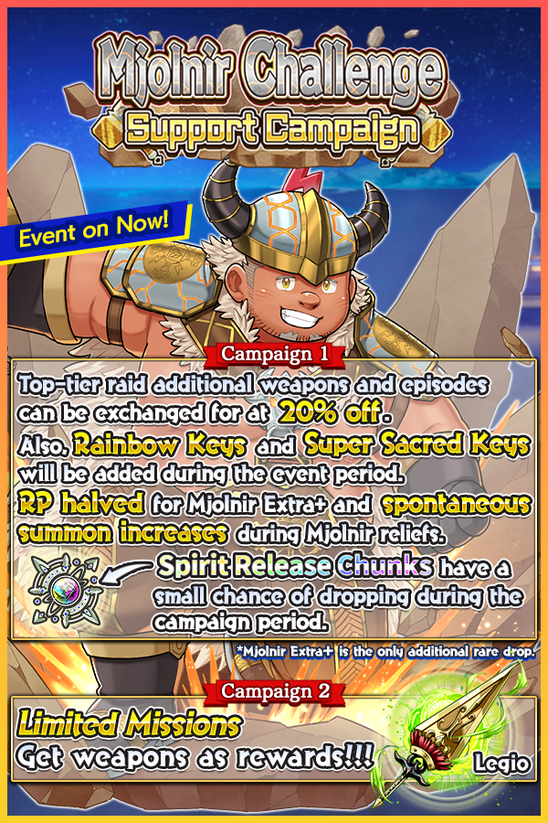 CraveSaga_en's tweet image. New campaigns are now available!

#CraveSaga #Mjolnir