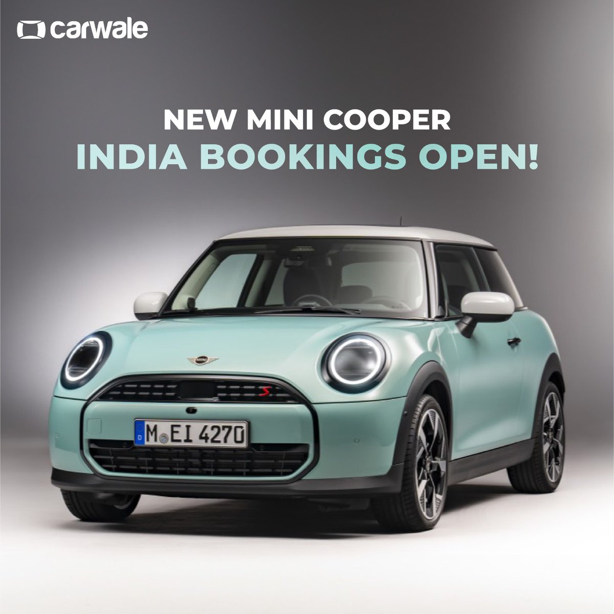 CarWale's tweet photo. The new Mini Cooper is headed to India!

Bookings open for Rs. 1 lakh. Prices are to be announced soon.

#mini #minicooper #hatchback #luxury #bookings #launch #upcoming #minicooperworld #cwnews #automotive https://t.co/824PKj7A43
