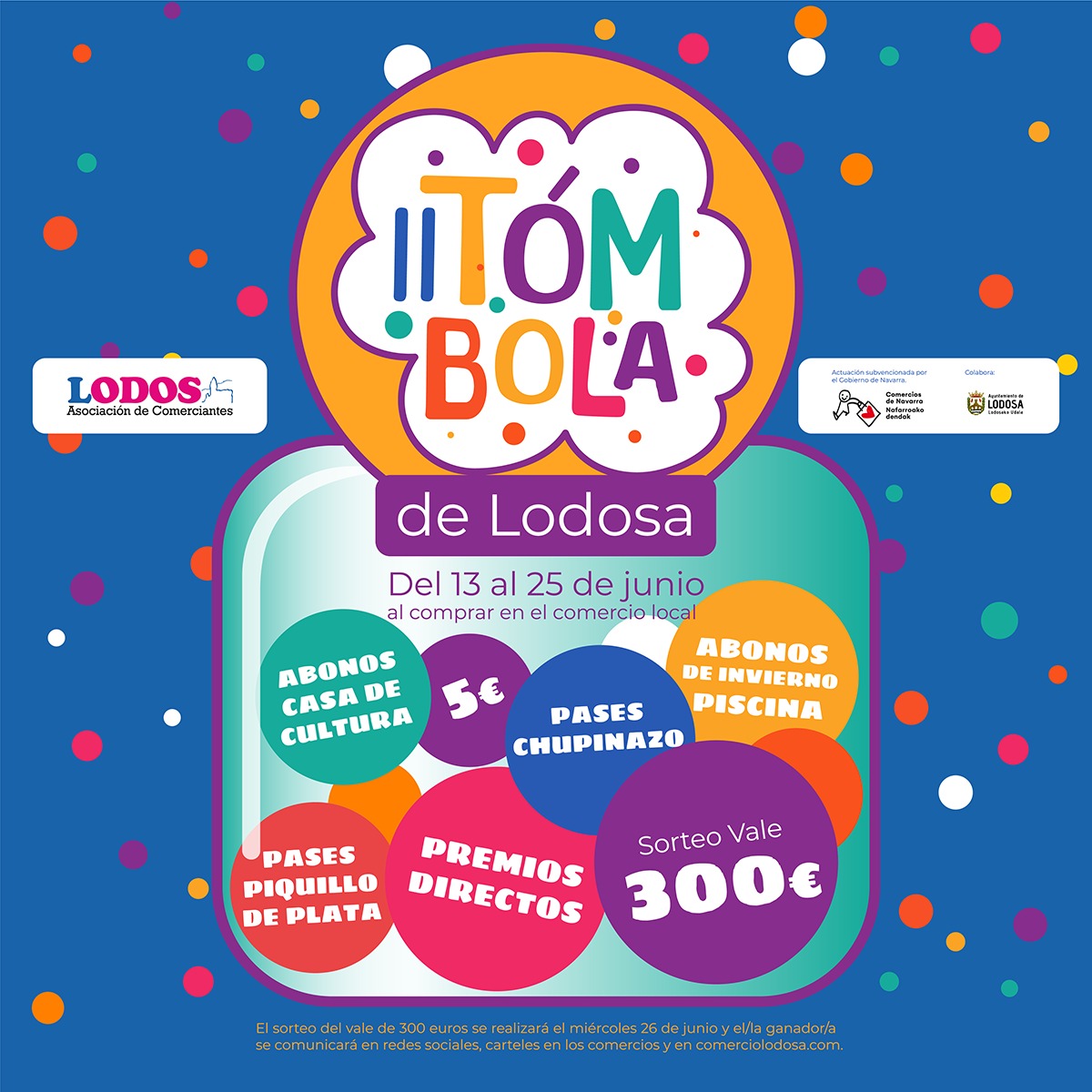 🍀II TOMBOLA  #Lodosa puedes conseguir  premios directos y entrar en el sorteo de 1 vale con 300 euros de compra. ¡Anímate y participa!Actuación subvencionada por el Gobierno de Navarra.Colabora Ayto de Lodosa.
#apoyaalpequeñocomercio #apoyaalcomerciolocal #tombola  <a href="/LODOSAinfo/">Lodosa INFO</a>