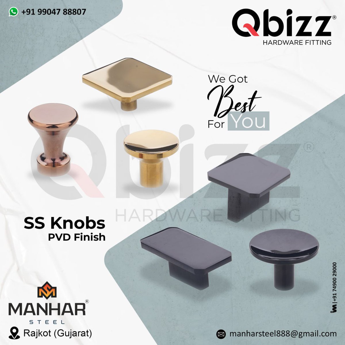 ibais_hardware's tweet photo. MANHAR STEEL - RAJKOT
For enquiry via WhatsApp click:
https://t.co/WIXE7dqc7d
Mr. Ravi Patel - 99047 88807
#knob #glassstud #mirrorcap #vacumebat #gatehook #towerbolt #doorstopper
.
@ibais_hardware https://t.co/v638LQSUx1
