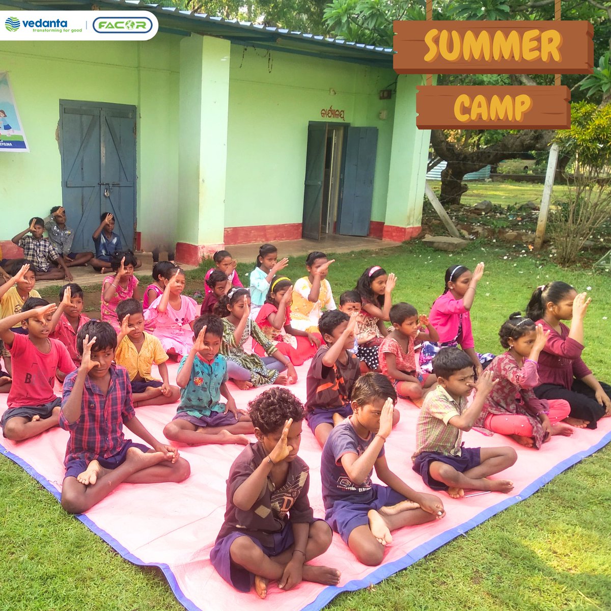 Vedanta_facor's tweet photo. #FACOR hosted a 5-day summer camp, at the community schools, engaging children in various creative and educational activities. #vedanta #summercamp #learning #SummerCamp2024 #CreativeKids #LearningBliss #ArtAndCraft #TeamSports #YogaForKids #MeditationForKids https://t.co/hIrXsdTPAF