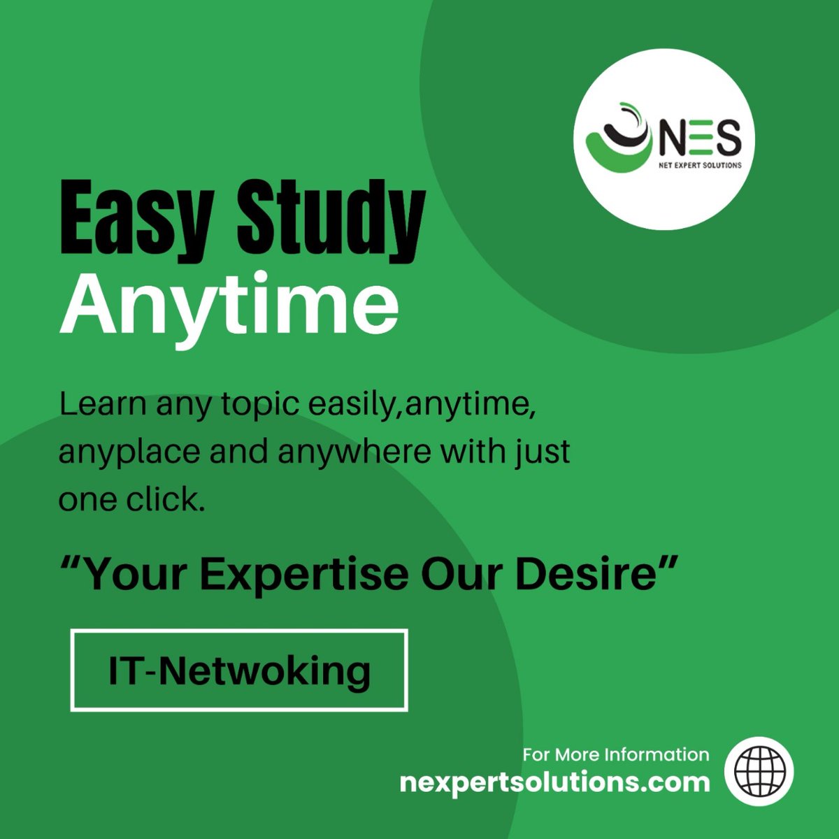 NESnetworking's tweet image. Easy Study Anytime
𝘃𝗶𝘀𝗶𝘁 𝘂𝘀: nexpertsolutions.com
𝗖𝗼𝗻𝘁𝗮𝗰𝘁 𝘂𝘀: +91-9582-801-239
𝗘𝗺𝗮𝗶𝗹: info@nexpertsolutions.co
#EasyStudyAnytime #LearnAnywhere #StudyOnTheGo #OneClickLearning #NETExpertSolutions #YourExpertiseOurDesire #ITNetworking #OnlineLearning
