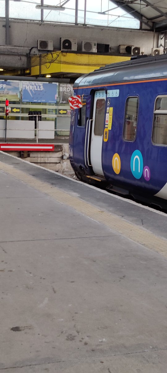 RobChisholm's tweet photo. @northernassist @opsta15 06:05 service cancelled as previous driver has added a 'not to be moved' sign which they can't remove and can't get hold of the driver.  I've been told I can get next train to Victoria but as an adv cheap ticket holder I thought I had to use oxford road? https://t.co/KB2Taww5mb