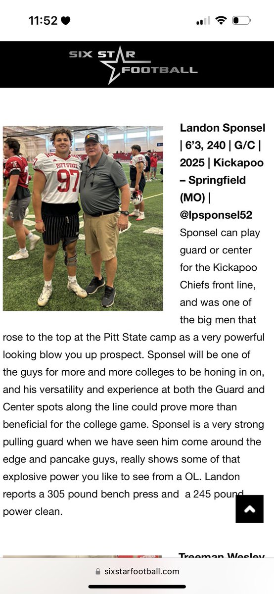 lpsponsel52's tweet image. Thanks @sixstarfootball for the write up at the @GorillasFB camp last Saturday 🙏🏽 @CoachBBleil @CoachPlatko @Kpoofootball @_CoachNutt