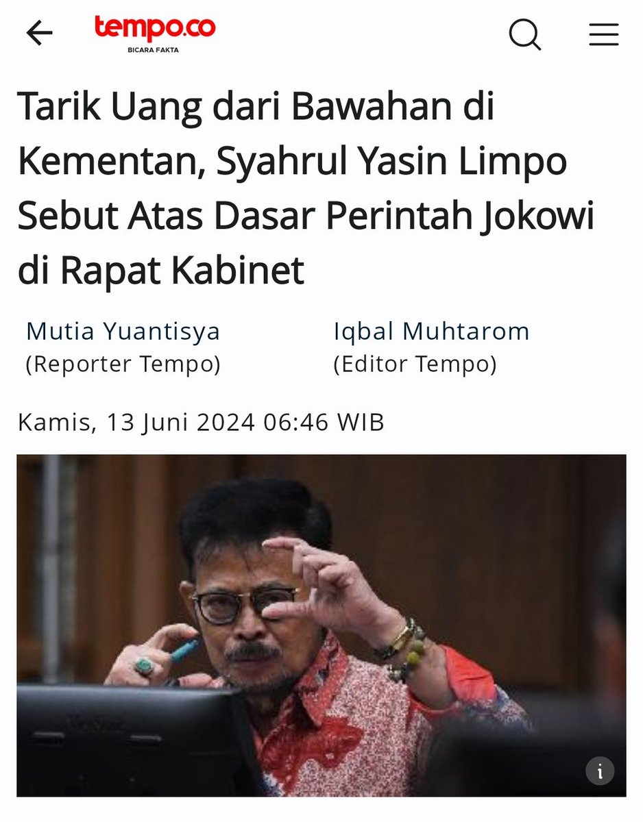 SYL said 🗣️"Izin Yang Mulia, ini perintah Presiden"