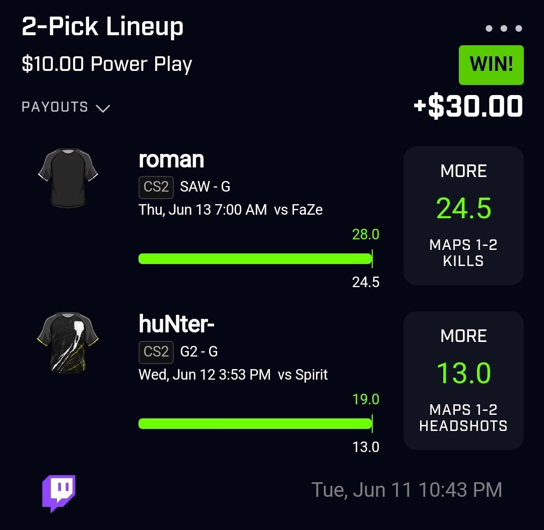 MrMooseDFS's tweet photo. Cash these 3 for the Discord ✅️🫡
Check us out 👀⬇️
https://t.co/ShDs1TSJDH
https://t.co/GMkKxvpt7y
@backdoorfs 📊📈👨🍳
CS2 prop research done using @NanoBetss daily spreadsheet 🙏
#PrizePicks #PrizePicksLocks #PrizePicksCS2 #PrizePicksPOTD #CS2props #PrizePicksToday https://t.co/BPVZgzal1f