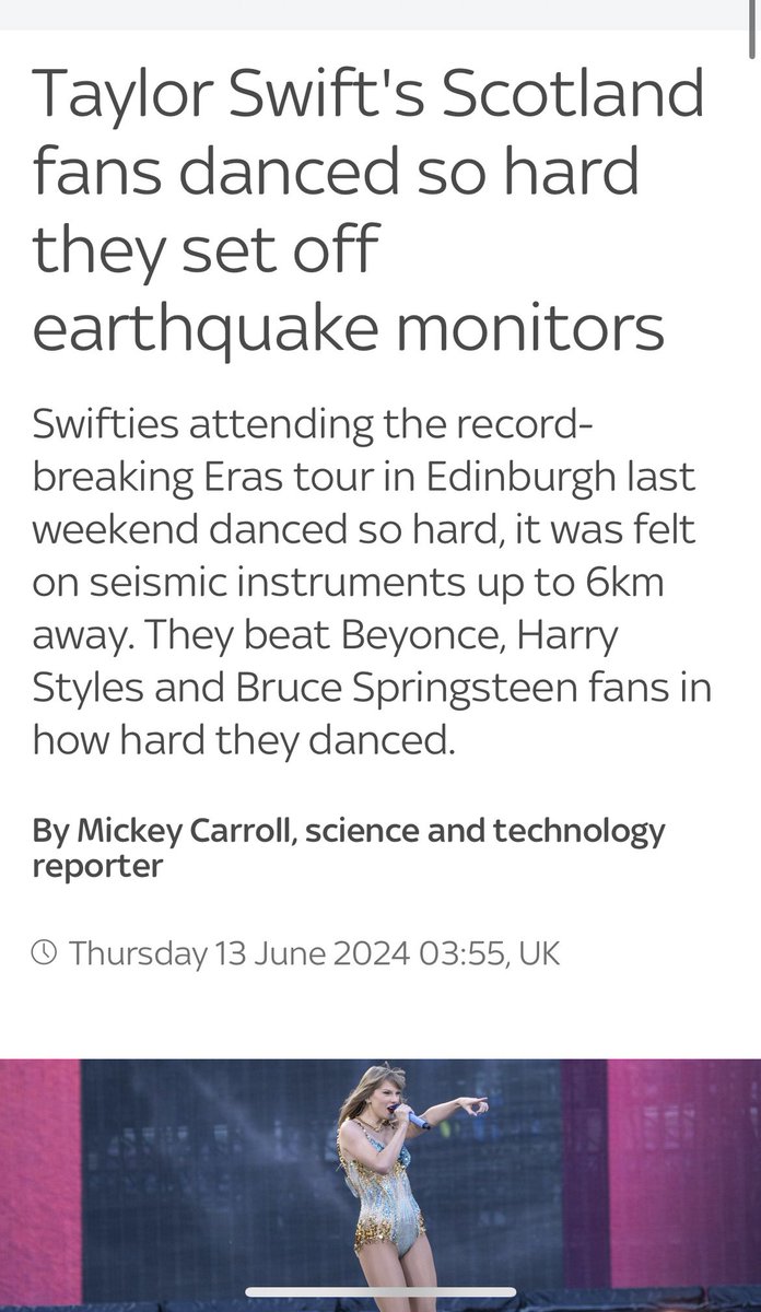 TheoriesTaylor's tweet photo. #EdinburghTStheErasTour Quake it off…we literally SHOOK Scotland! 

Ready For it? Created the PEAK! 🐍 

We danced so hard with Taylor! https://t.co/yUmtP17mGs
