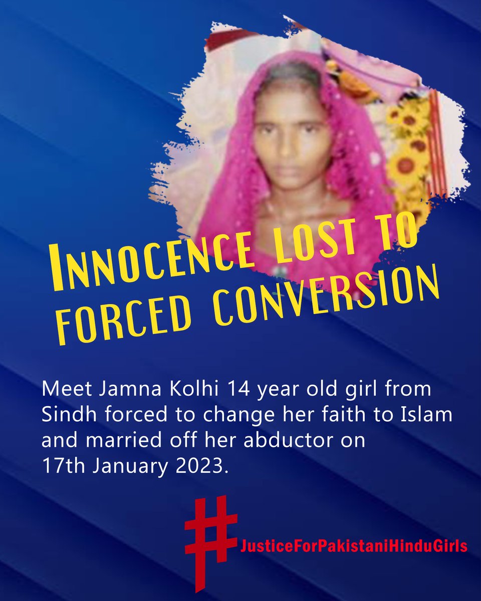 ayesha16g's tweet photo. It has become a brutal tradition in #Pakistan to forcibly convert #minority #HINDU girls & then dragged them into "NIKAH SLAVERY" to her #Muslim abductors.
This must stop. Join us to support the #freedom of our Hindu sisters!
#JusticeForPakistaniHinduGirls
#StopForcedConversions https://t.co/BQVaULDKiS