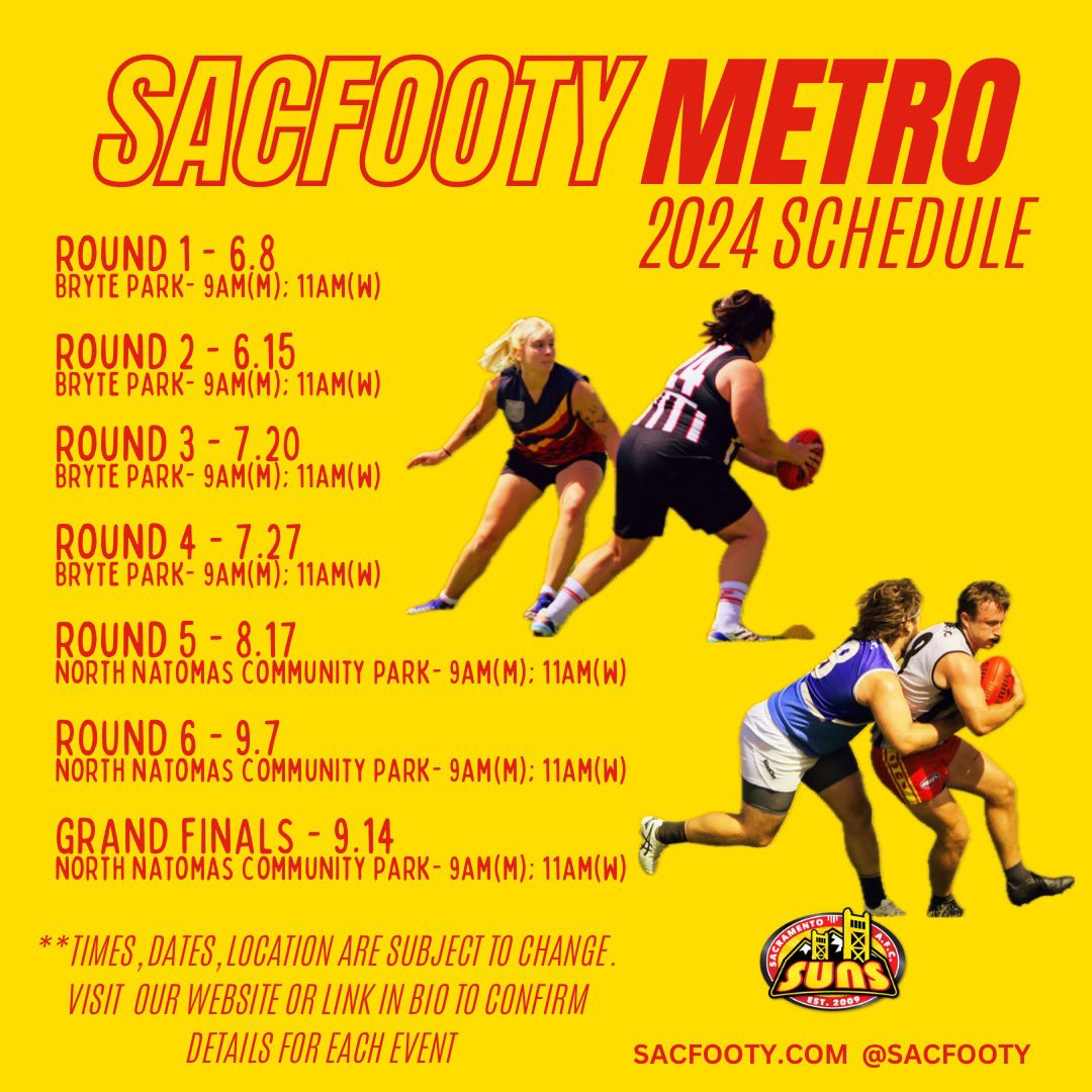 Sacramento Suns Australian Football Club tweet media