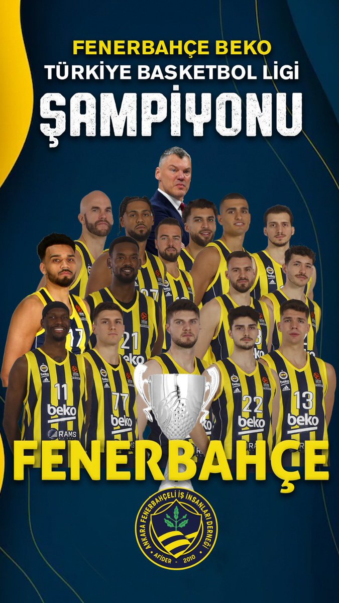 Tebrikler <a href="/FBBasketbol/">Fenerbahçe Beko</a> 💪💪💛💙
<a href="/Fenerbahce/">Fenerbahçe SK</a> @fbskdernekler