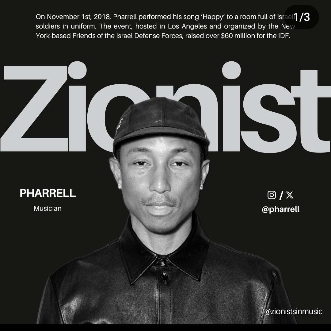 kucinggendut__'s tweet photo. Kembali mengingatkan bahwa Pharrell adalah pendukung 🇮🇱 dan pernah tampil &amp; berpidato dalam malam penggalangan dana "Teman IOF".

I won't support another collab song with zeeoneest. You better listen @HYBEOFFICIALtwt @hitmanb
#하이브는시오니스트를퇴출하라  #HybeDivestFromZionism https://t.co/FuxOJooGMG