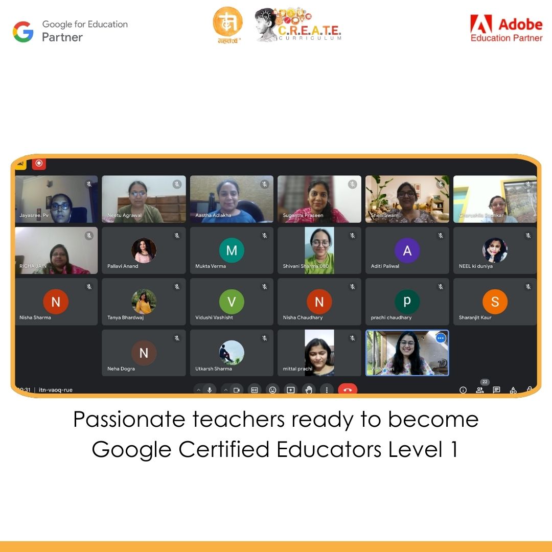 mahattattva's tweet photo. Mahattattva's Google Certified Educator Level 1 Summer Bootcamp, led by @vibhapuri, just concluded! Over five days, teachers gained in-depth knowledge of Google Workspace for Education tools.
#GoogleCertifiedEducator
#GoogleWorkspace #ProfessionalDevelopment #SummerCamp https://t.co/lIgy90CNON