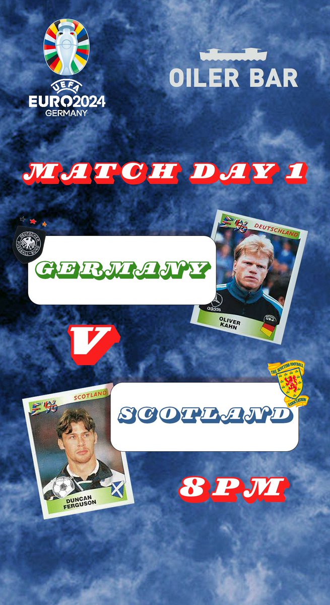 Kicking off tomorrow with Germany v Scotland <a href="/theoilerbar/">The Oiler Bar E16</a>! A great way to start the tournament!
