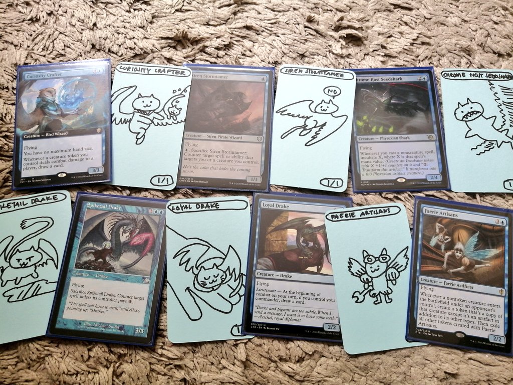tresaugust's tweet photo. making tokens for Donal, herald of wings 🐱 https://t.co/adzk5XWC1s