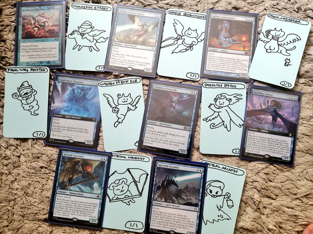 tresaugust's tweet photo. making tokens for Donal, herald of wings 🐱 https://t.co/adzk5XWC1s