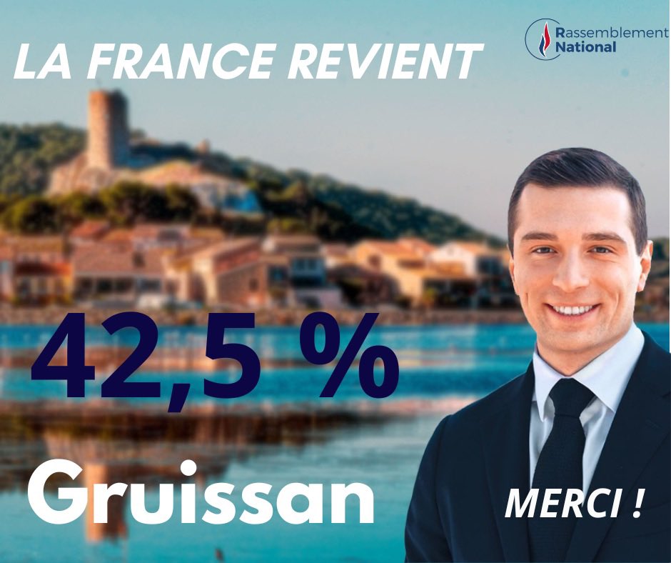 FalconFrederic's tweet image. 🔴 Un immense merci aux gruissanais pour leur soutien massif à @J_Bardella !

#LaFranceRevient #legilégislatives2024