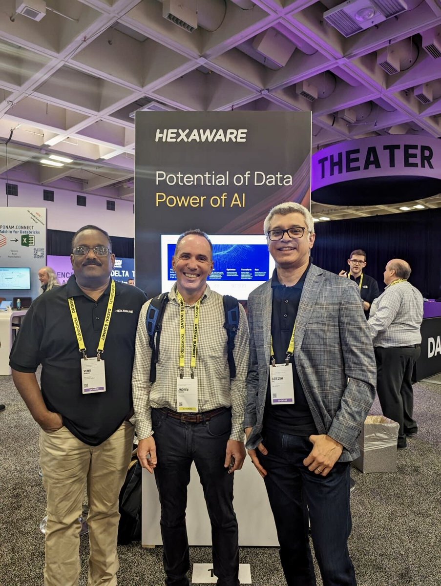 HexawareGlobal's tweet photo. Thank you for joining our Lightning Talk at #Databricks Data + AI Summit! Let’s transform your customer data journey! Join us at booth #106 Learn more about our strategy for #data and #AI here https://t.co/5m5WFHuieT

#DataAISummit #Hexaware #Softcrylic #CDP #MarketingData #AI https://t.co/kCJ50QVBPe