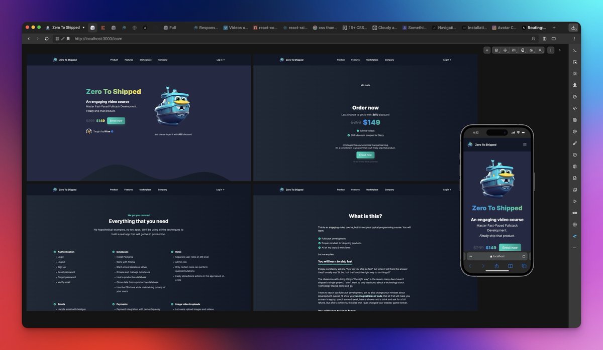 kitze ⛴️ (@thekitze) on Twitter photo dude <a href="/sizzyapp/">Sizzy - The Browser For Developers</a> is CRAZY 😂 working on 4 different pages (different URLs) at once + seeing the mobile device at the same time dude <a href="/sizzyapp/">Sizzy - The Browser For Developers</a> is CRAZY 😂 working on 4 different pages (different URLs) at once + seeing the mobile device at the same time