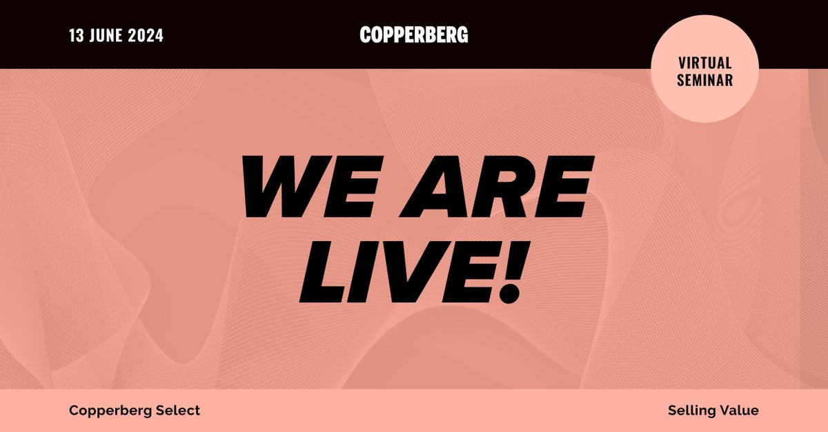 CopperbergAB's tweet image. Struggling with #valueselling? 🤔 Join Michael Wilkinson &amp;amp; Lisa Hellqvist TODAY at 9:30 AM (CEST) for our #SellingValue webinar 👉 bit.ly/sv-24

Agenda: Identify &amp;amp; convert opportunities • Communicate value effectively • Hear real-life success stories

#manufacturing