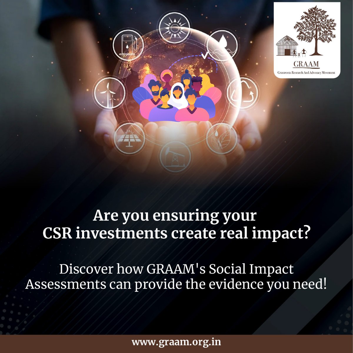 graamresearch's tweet photo. Are you ensuring your CSR investments create real impact? Discover how GRAAM's Social Impact Assessments can provide the evidence you need! 🌍✨  At GRAAM, we believe in transforming intentions into measurable outcomes.
#CSRimpact #SocialImpactAssessment #CommunityDevelopment https://t.co/lwHVdR9zbO