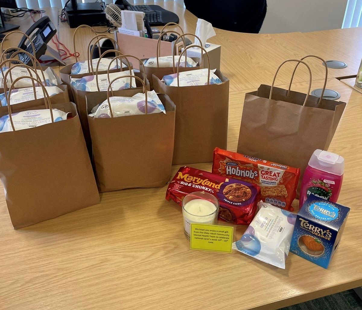 Clare Benson (@clarebensonmh) on Twitter photo Our Furness Older Adult’s team have all donated to create gift bags for carers. Such a lovely idea and great way to show appreciation of carers. Thank you for supporting #carersweek. @allisonohare1 <a href="/ExperienceLSCFT/">Experience and Engagement Team @LSCFT</a> <a href="/GoalsOlivers/">OliversLifeGoals</a> <a href="/pauljebb1/">Prof Paul 💙RN MA OStJ Prof of Practice</a> <a href="/LesleyP222/">Lesley Whittaker</a> Our Furness Older Adult’s team have all donated to create gift bags for carers. Such a lovely idea and great way to show appreciation of carers. Thank you for supporting #carersweek. @allisonohare1 <a href="/ExperienceLSCFT/">Experience and Engagement Team @LSCFT</a> <a href="/GoalsOlivers/">OliversLifeGoals</a> <a href="/pauljebb1/">Prof Paul 💙RN MA OStJ Prof of Practice</a> <a href="/LesleyP222/">Lesley Whittaker</a>