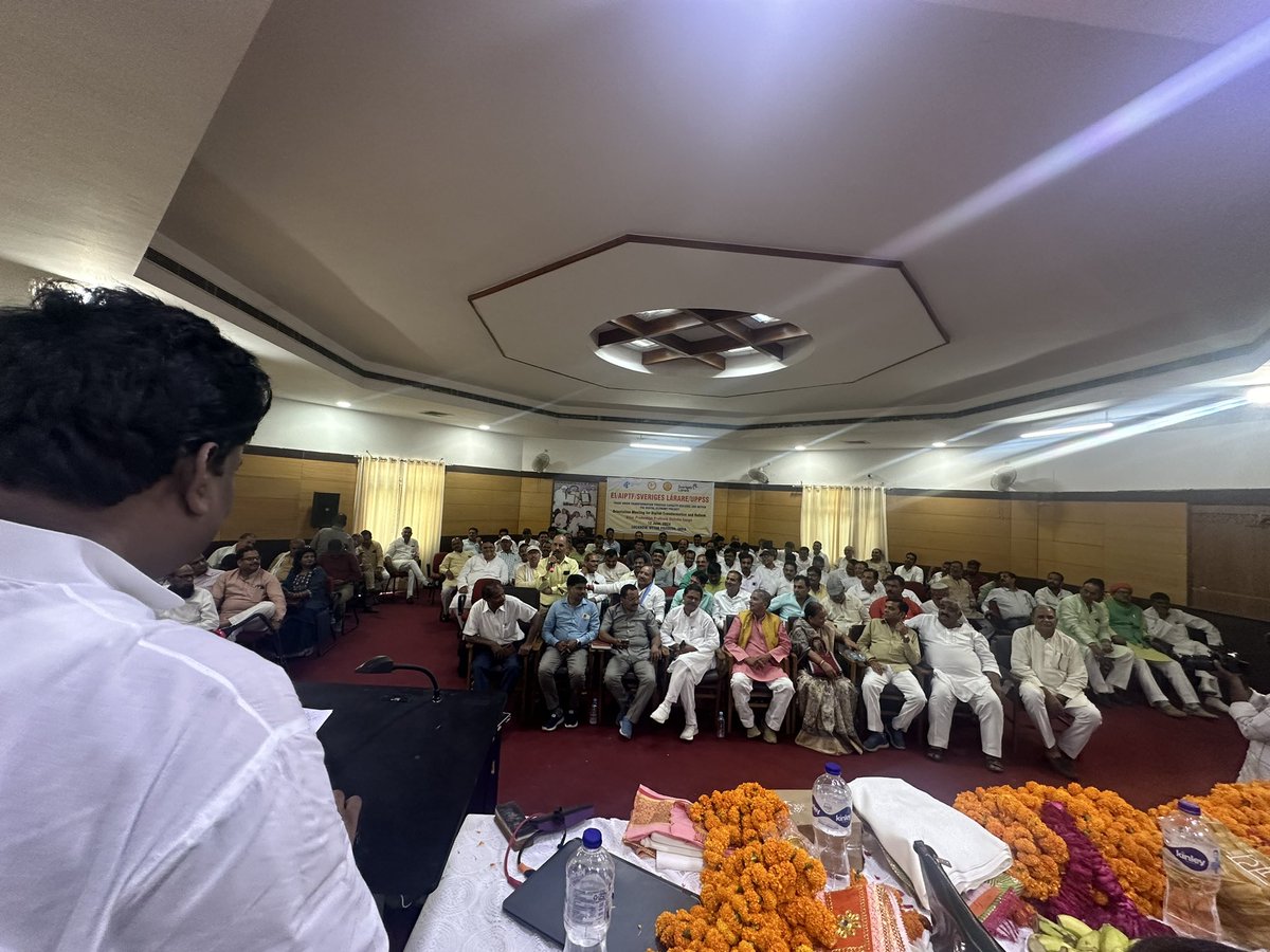 eduintAP's tweet image. ATM: Launch of trade union transformation and digitization of union operations programme with UP Primary Teachers’ Union with the support of @sverigeslarare_