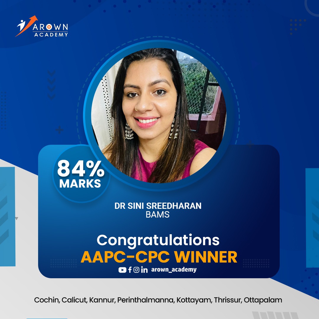 arownacademy's tweet image. Congratulations our recently AAPC-СРС
PASSED students 📷📷📷
Study medical coding / medical scribing / Hospital Administration from Kerala's no1 Institute 📷
#arownacademy #medicalcodingandbilling #bestmedicalcodingacademy
#southindiasno1alliedhealthscienceinstitute