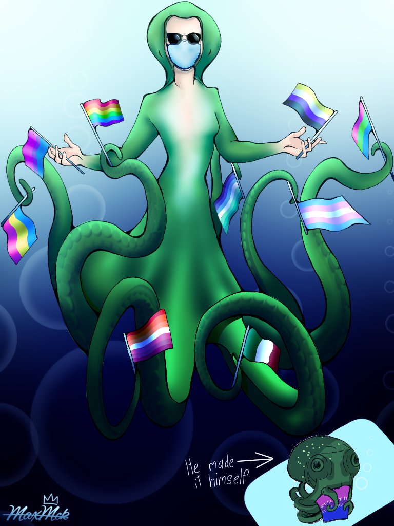 #KwiteNice Where's the 8th tentacle you ask? Up his ass. Happy Pride Month!!