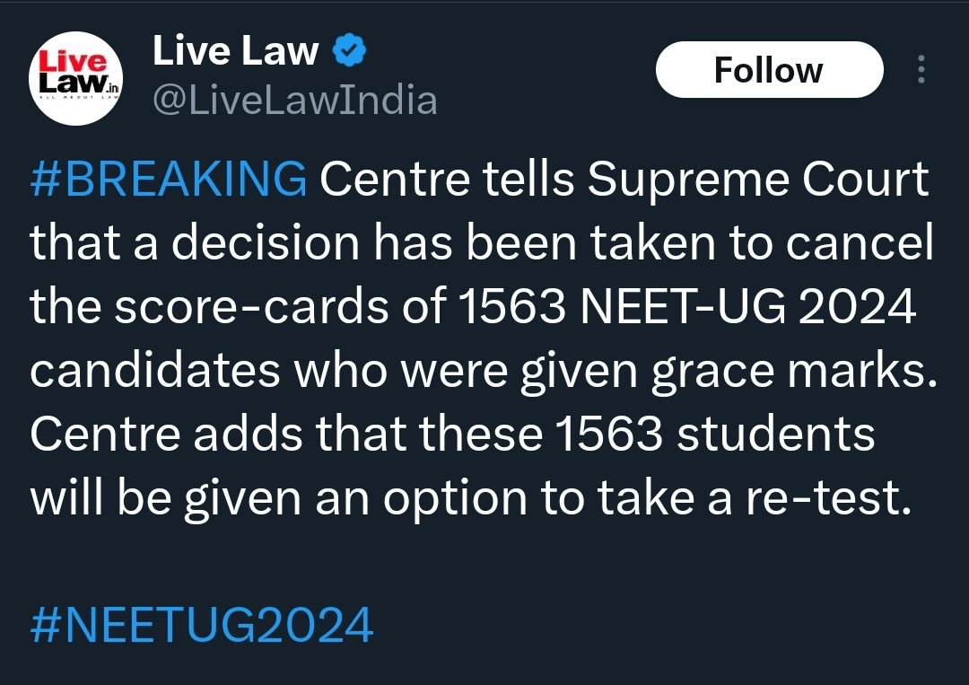 WithLoveBihar's tweet photo. Easy way out for government and NTA. Somebody is being saved.
Why take this decision not after the outrage but after Supreme Court issues notice. What are you trying to hide from this scrutiny?
#NEET_परीक्षा #OneStepToHelp #NEET #NEET_परीक्षा_परिणाम #SupremeCourt https://t.co/JyS3daPMxo