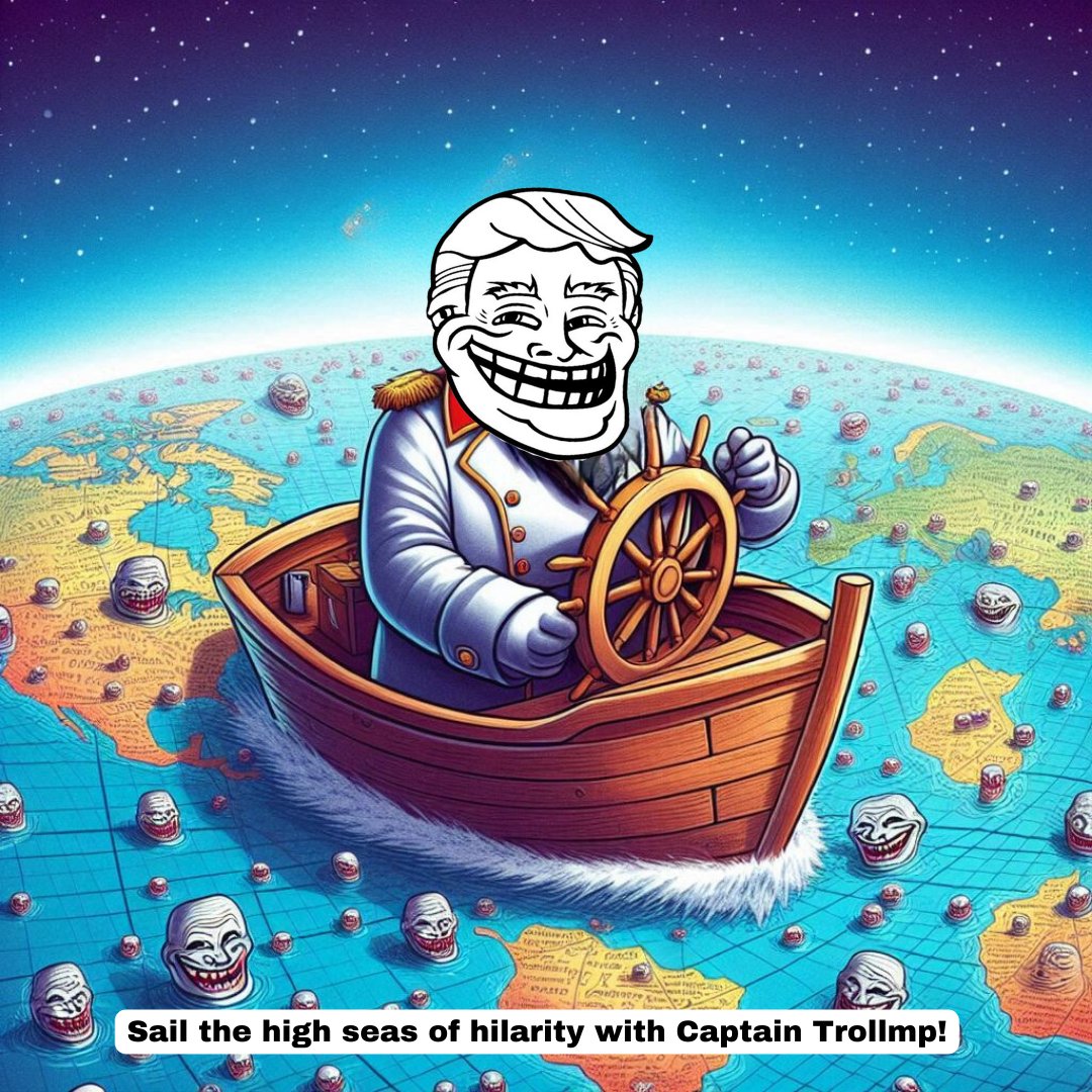 The_Trollmp's tweet image. Sail the high seas of hilarity with Captain Trollmp! 🚢⚓

Embark on an epic meme voyage and discover a treasure trove of laughter, wealth, and endless possibilities! 💰😂

Join the adventure now! 🌟
