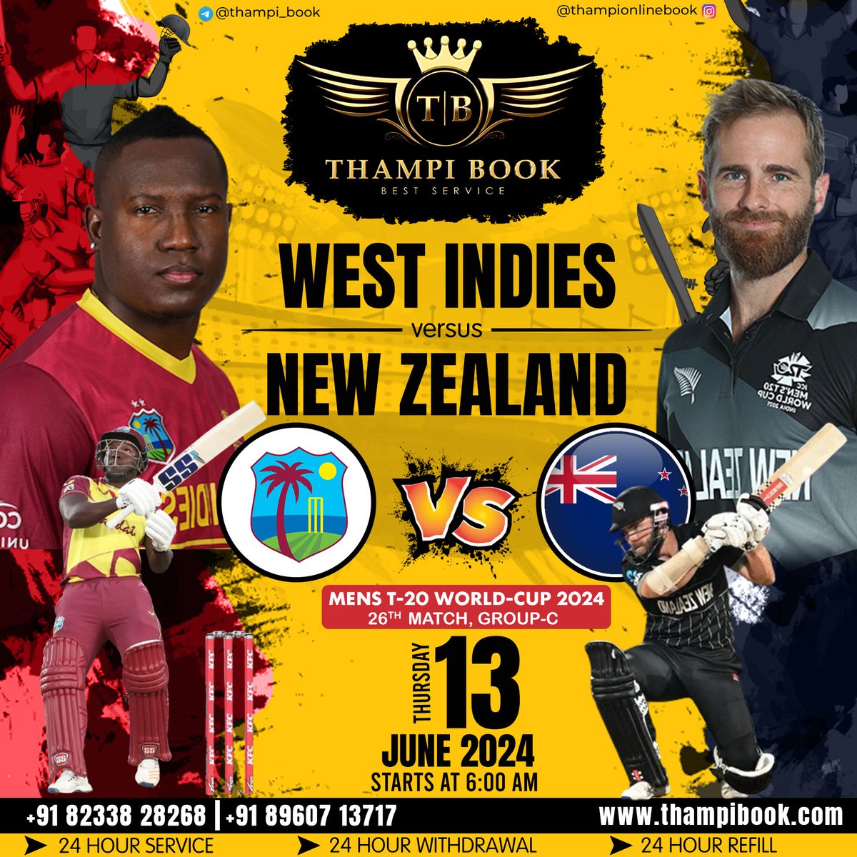 ThampiBook's tweet photo. THE THRILL BEGINS💥💥
T20 WORLD CUP🌎🏆🏏
👑 THAMPI ONLINE BOOK🪶
Asia's Largest Company
West Indies vs New Zealand 🇪🇭🇳🇿
https://t.co/WCHMtdJNfV
#india #T20 #cricket #betting #thampibook #cricketstars #lordsexchange #lordsexch #playexchangelogin #lordsexchangeid #skyexchangeid https://t.co/5p54ZxRWBp