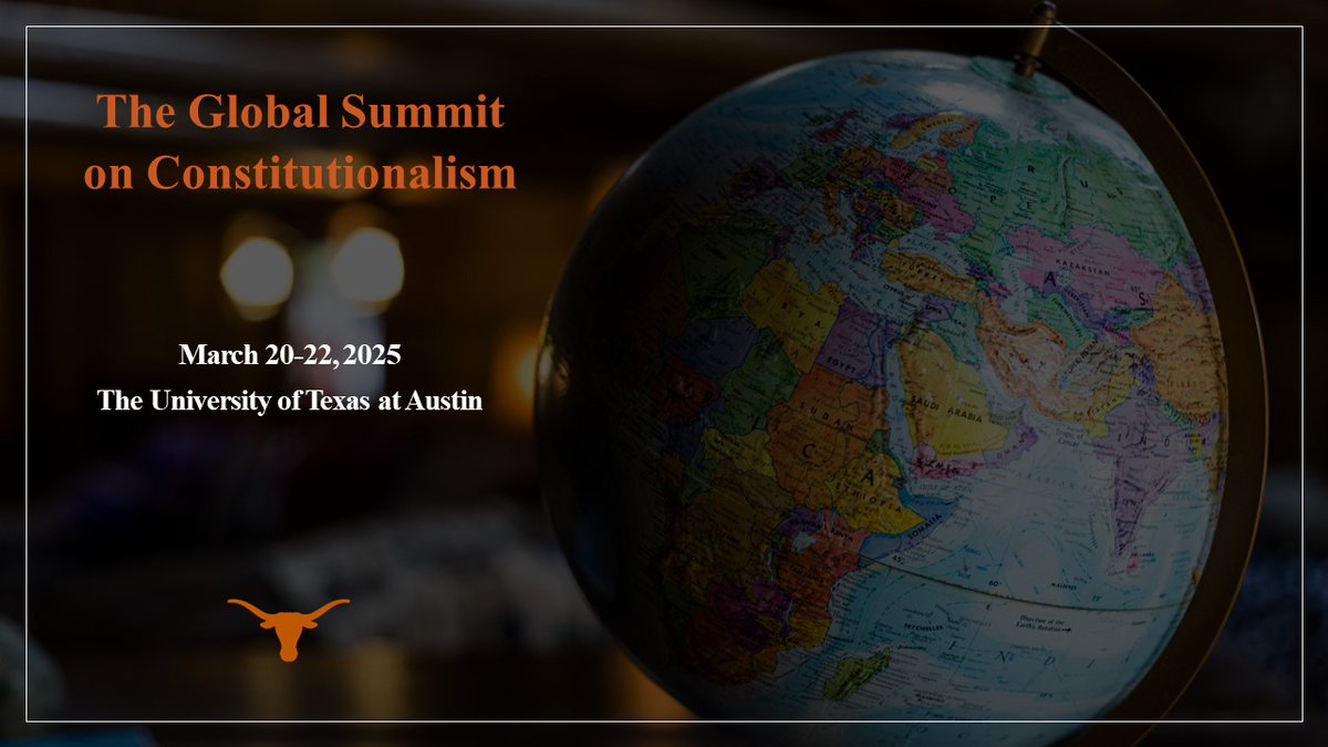 Richard Albert (@richardalbert) on Twitter photo 🌍 Join us for the 2025 Global Summit on Constitutionalism here <a href="/UTexasLaw/">UTexasLaw</a> on March 20-22, 2025.
Fully-formed panels & individual submissions are welcome. Open to all!
Details and registration: law.utexas.edu/the-2025-globa… 🌍 Join us for the 2025 Global Summit on Constitutionalism here <a href="/UTexasLaw/">UTexasLaw</a> on March 20-22, 2025.
Fully-formed panels & individual submissions are welcome. Open to all!
Details and registration: law.utexas.edu/the-2025-globa…